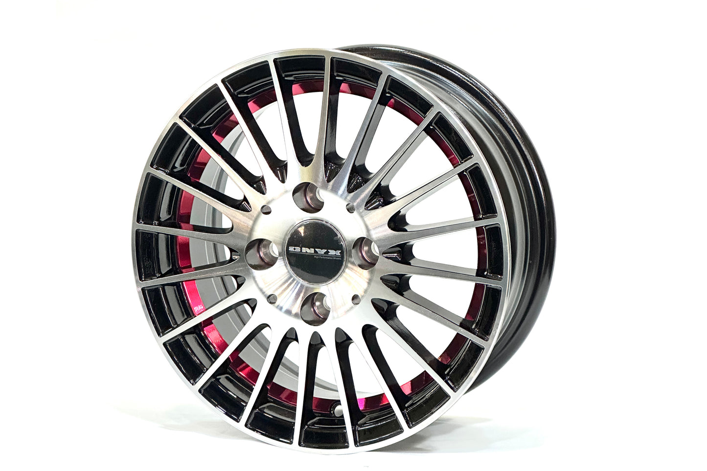 Onyx 13 inch Multispoke Diamond Cut Red Band