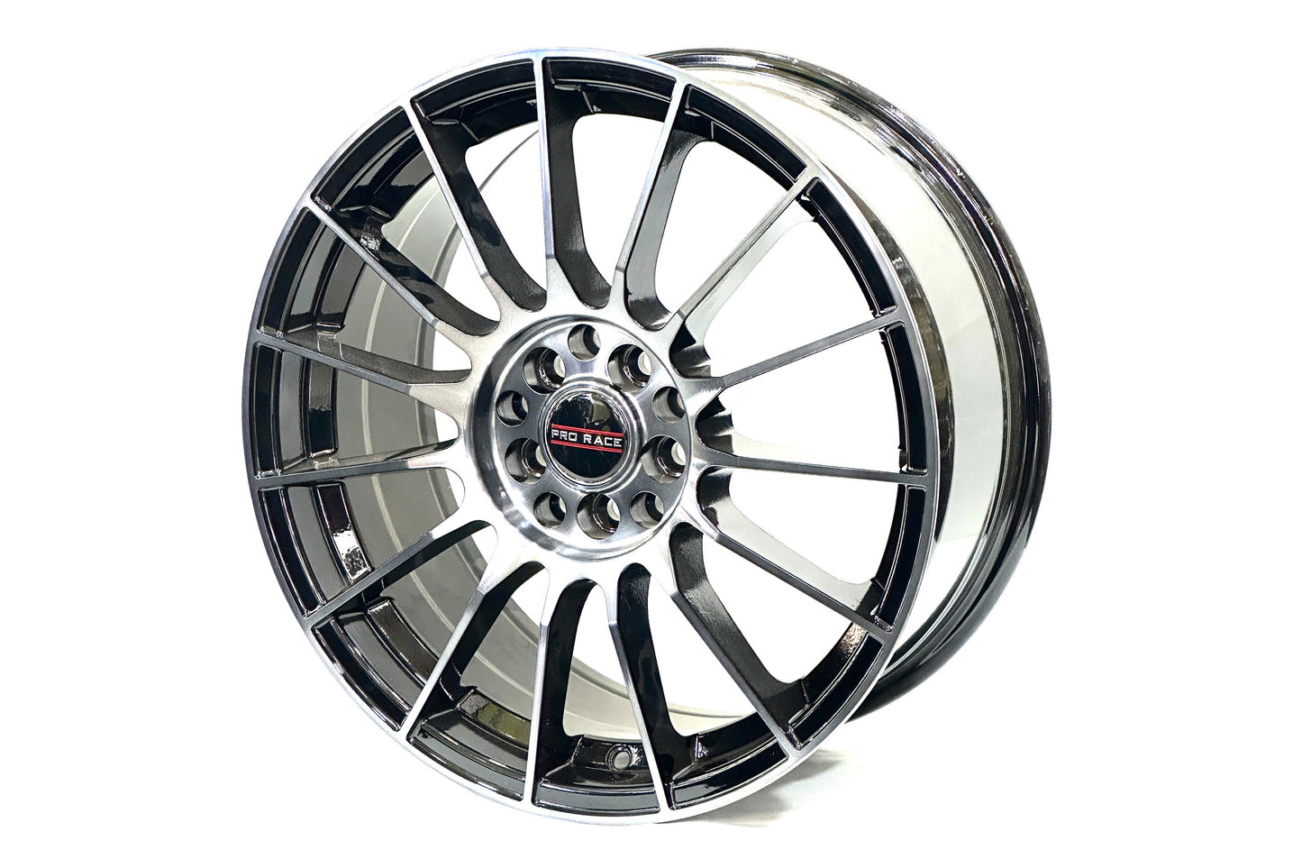 Pro Race 17 inch 5 hole 114 PCD Multispoke Deep Black Machine Finish