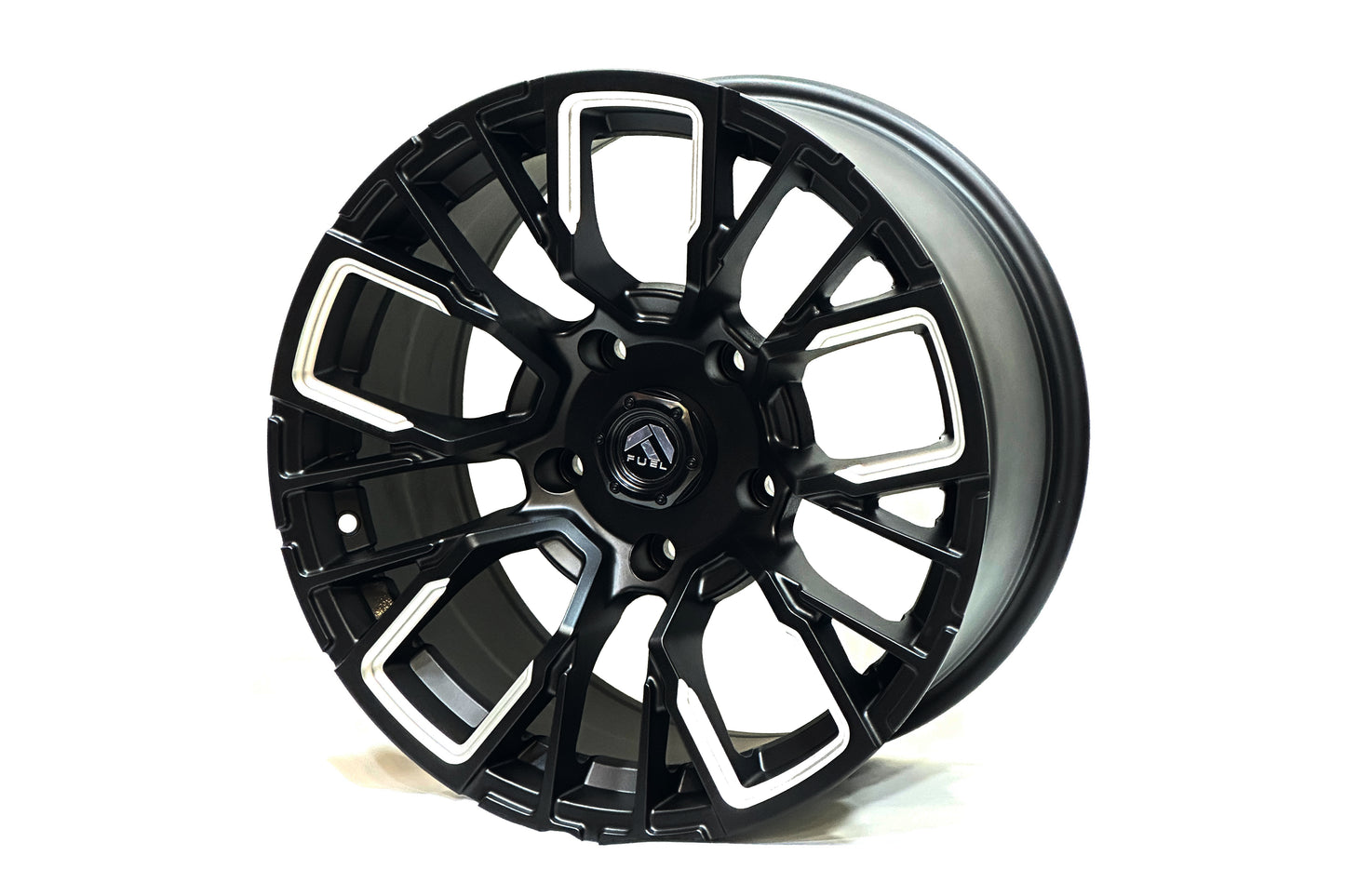 Fuel 17 inch 5 hole Machine Cut Black Silver