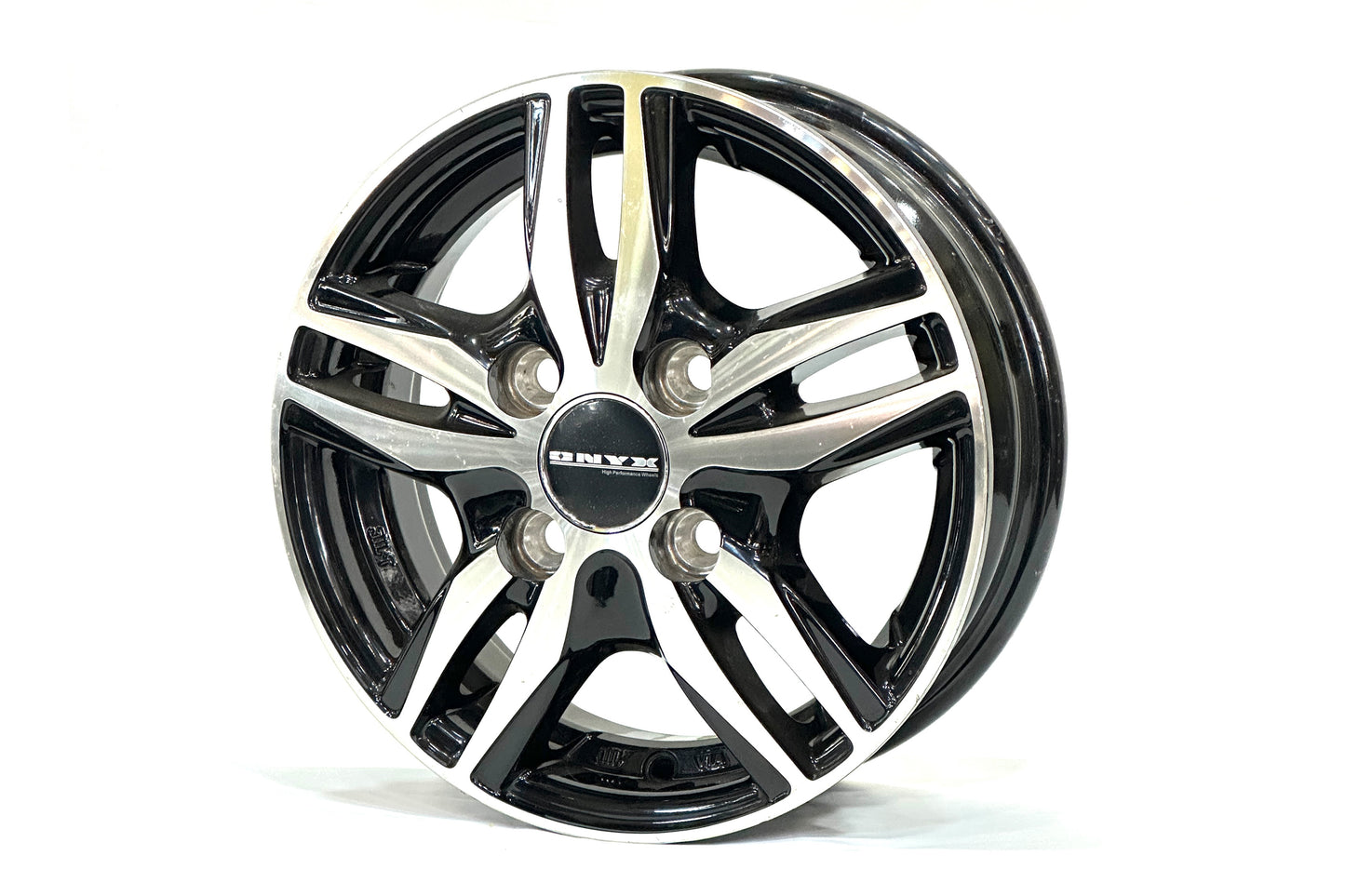 Onyx 12 inch Dual 5 Spoke Black Diamond Cut