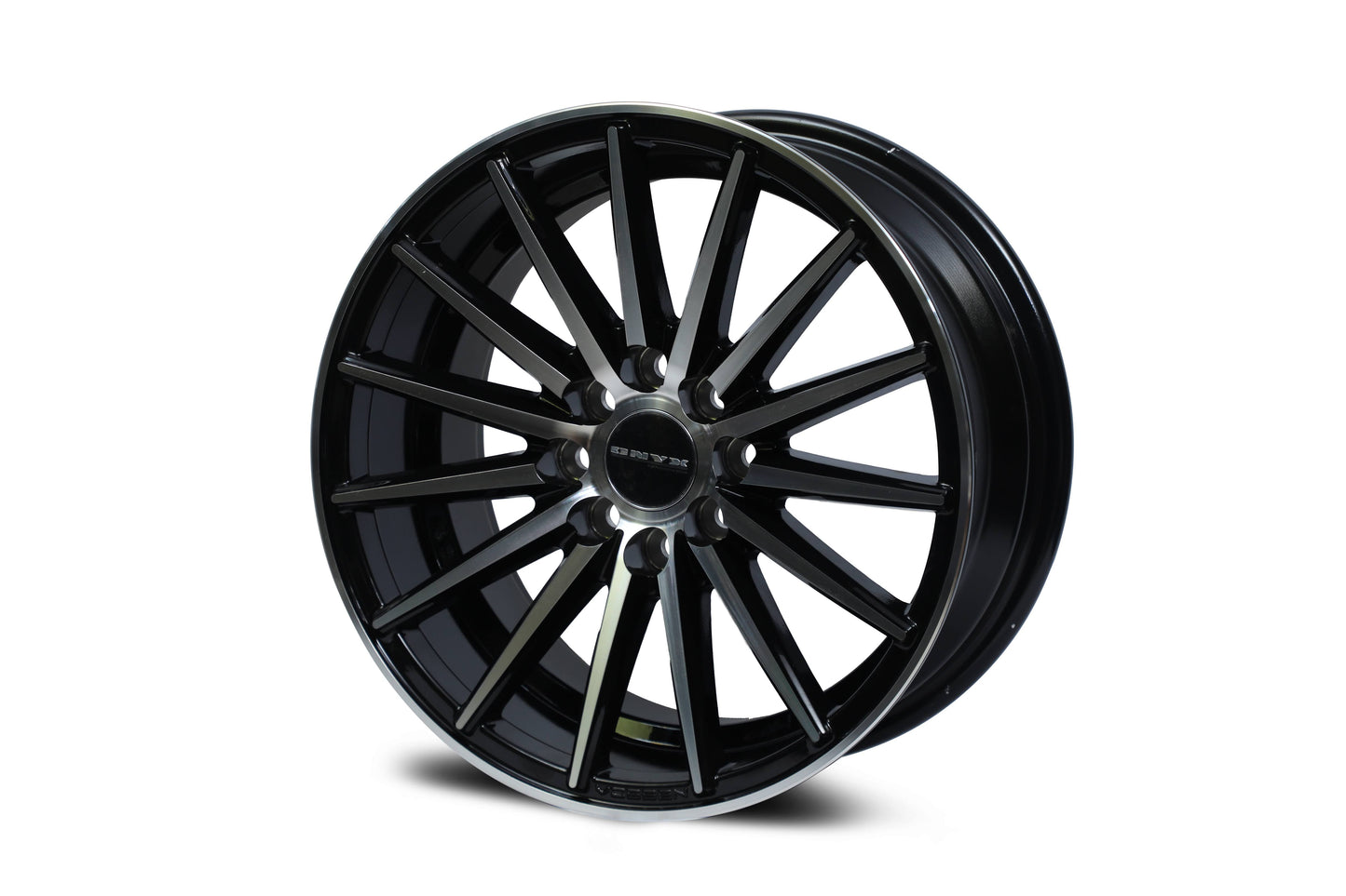 Onyx 03 15 inch 8 hole Diamond Cut Black Muti Spoke