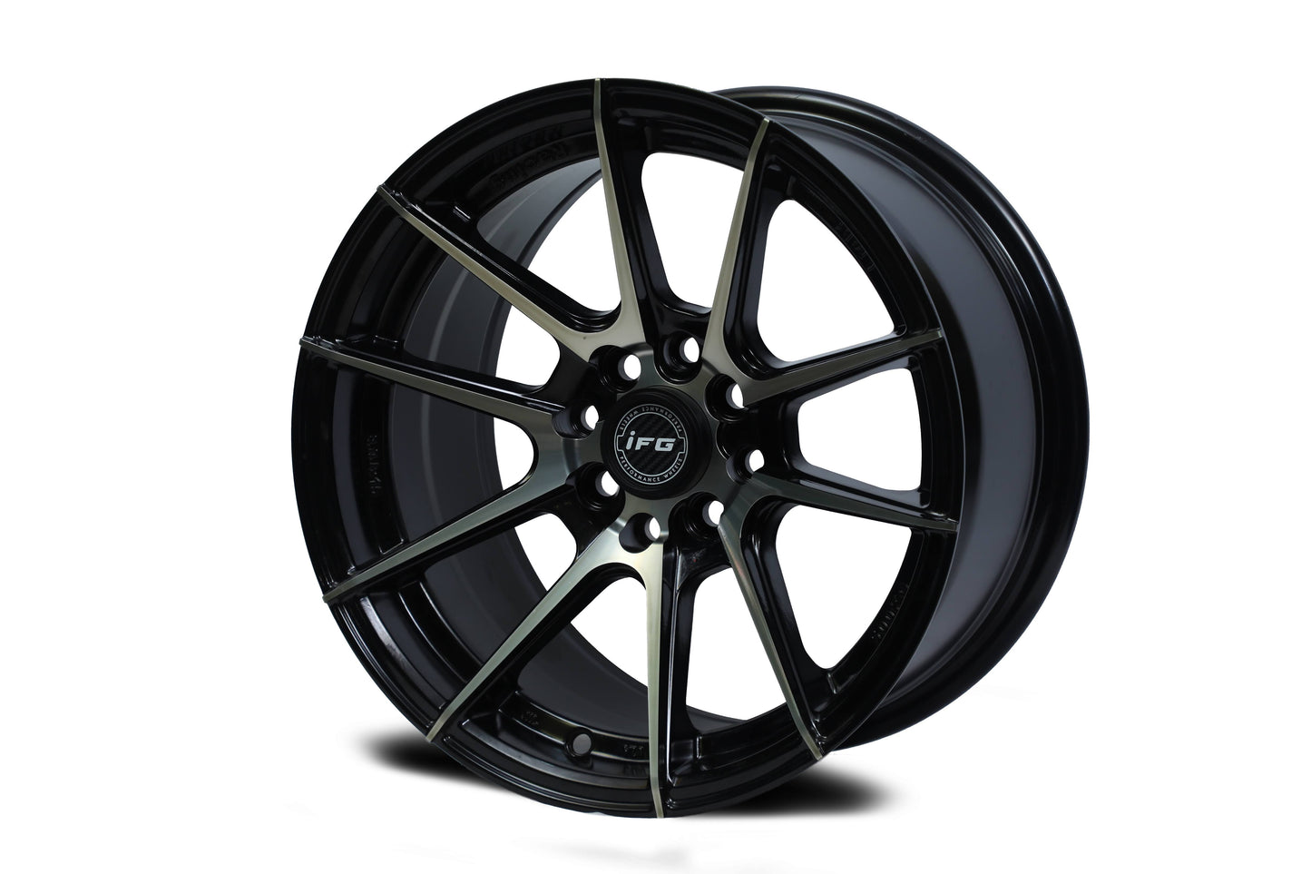 IFG 15 inch 8 hole Diamond Cut Black