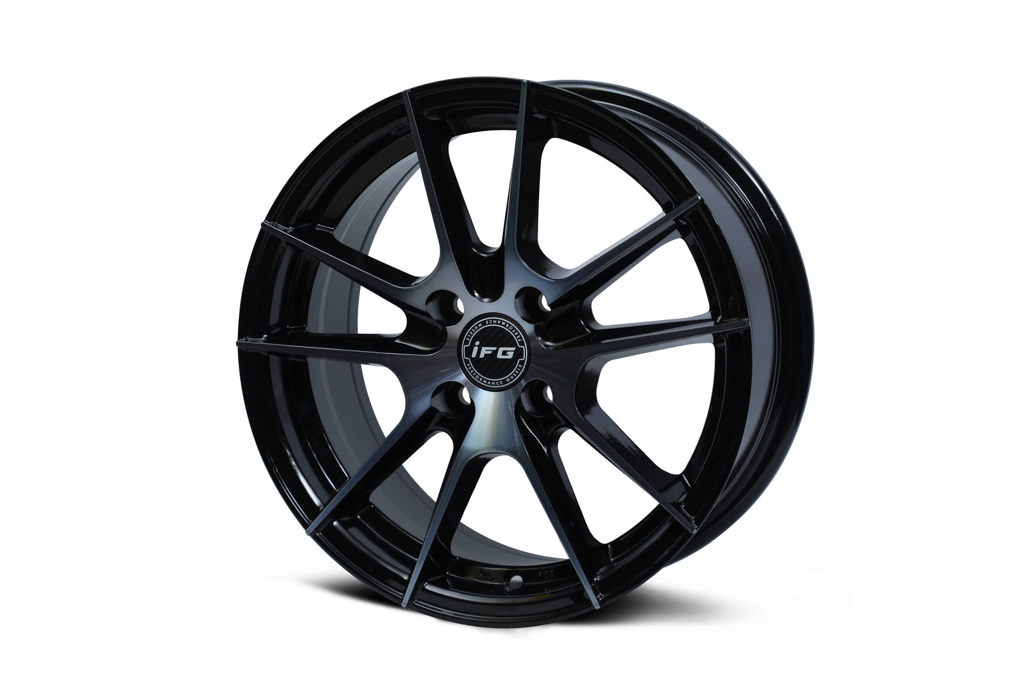 IFG 15 inch 4 hole Diamond Cut Black