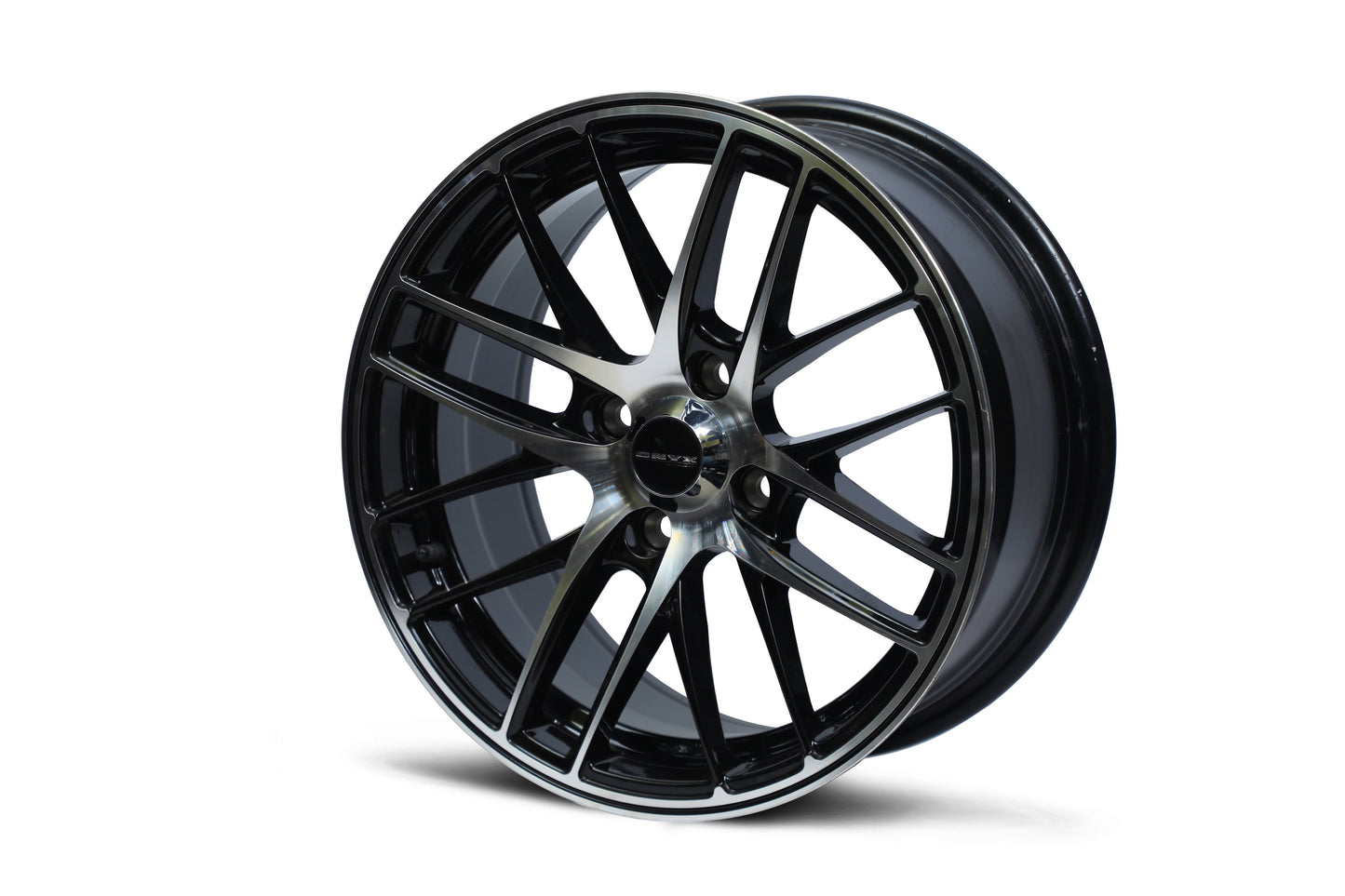 Onyx 15 inch 4 hole Dual Diamond Cut Gloss Black