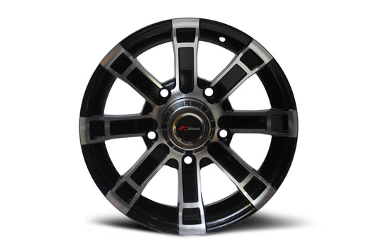 K Wheels16 inch 5 hole Diamond Cut Black SUV Thar