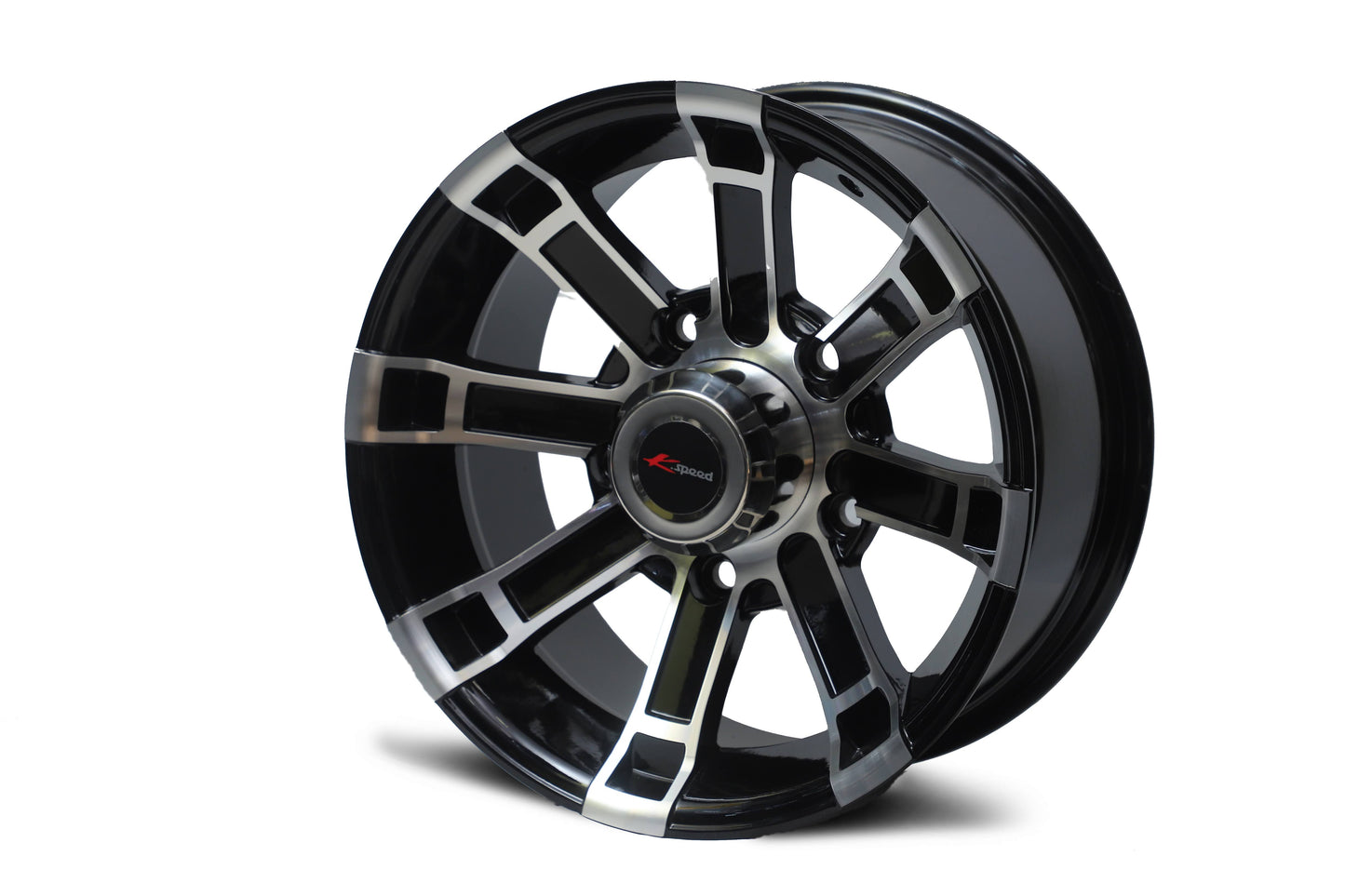 K Wheels16 inch 5 hole Diamond Cut Black SUV Thar
