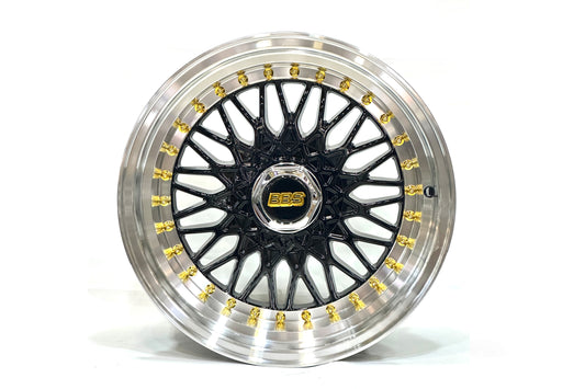 BBS 16 inch 8 Hole Black Chrome Retro