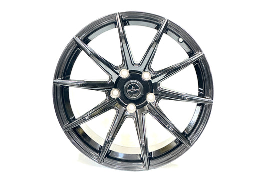 Plati 17 inch 5 hole 114 PCD Multispoke Gloss Deep Black