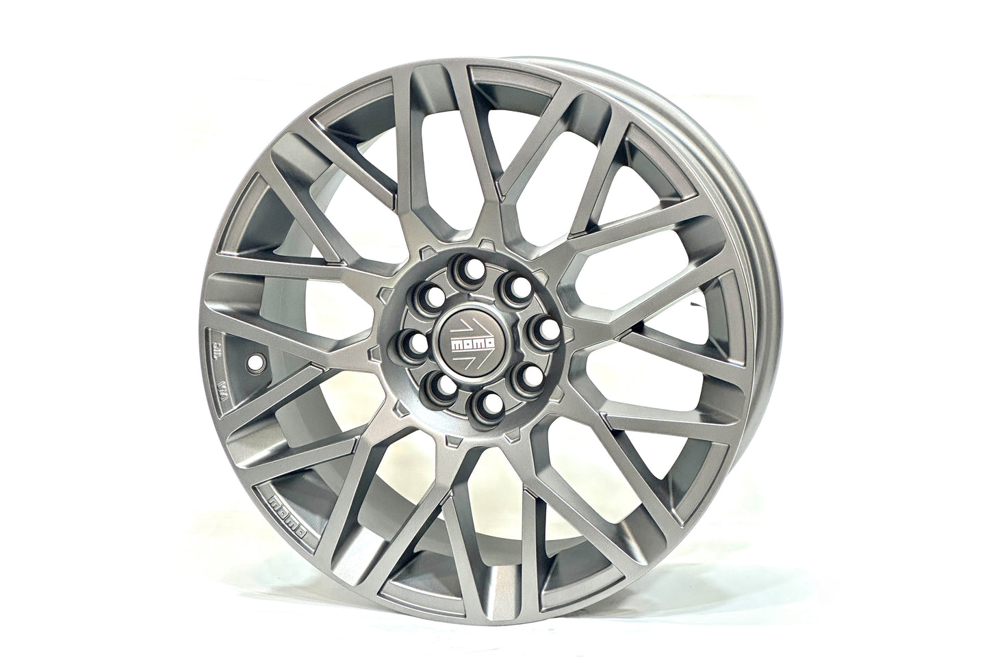 Momo 16 inch 8 Hole Gun Metal Angled Spoke