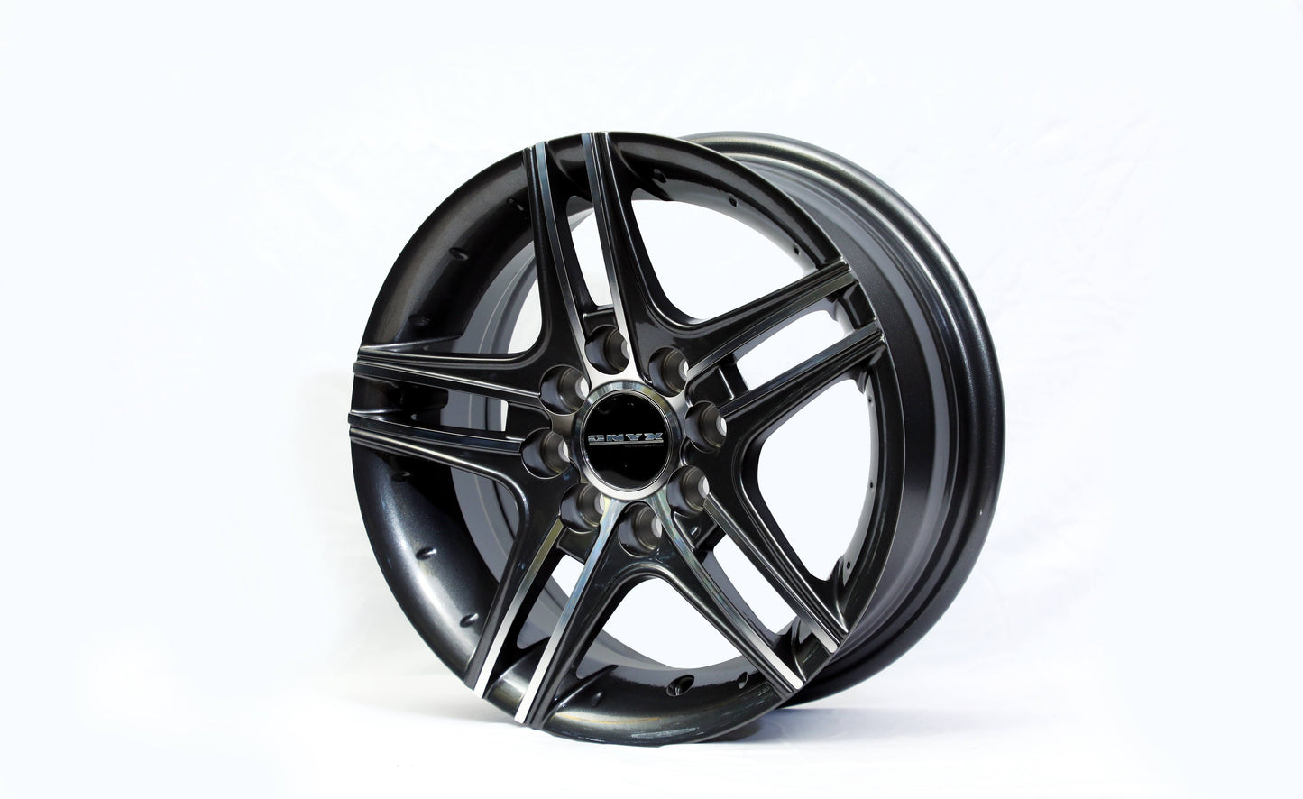 Onyx 13 inch Dual Spoke Diamond Cut Black