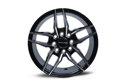 Onyx 14 inch Diamond Cut Black Wide Spoke