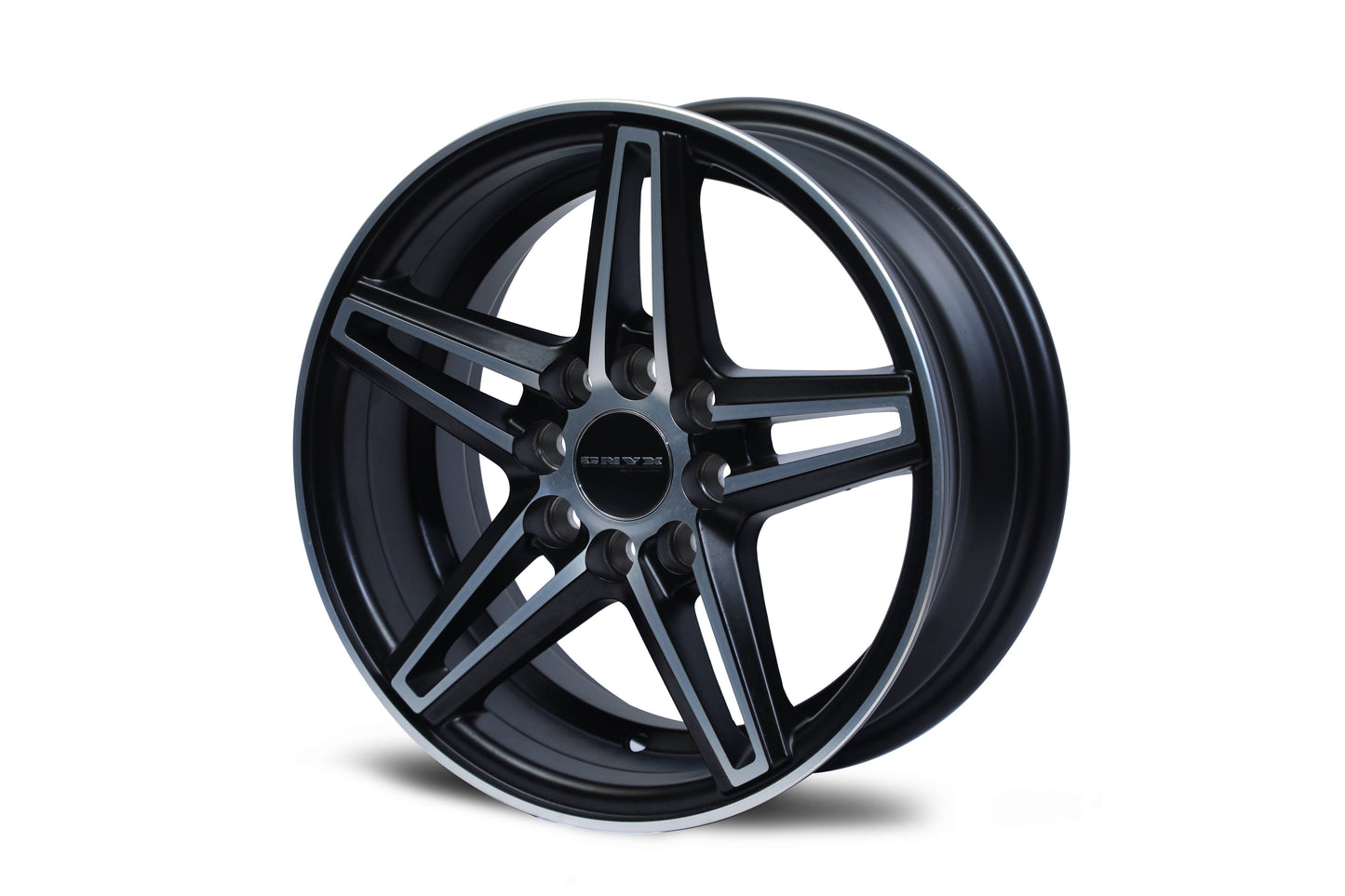 Onyx 14 inch 5 Spoke Matte Black Diamond Cut