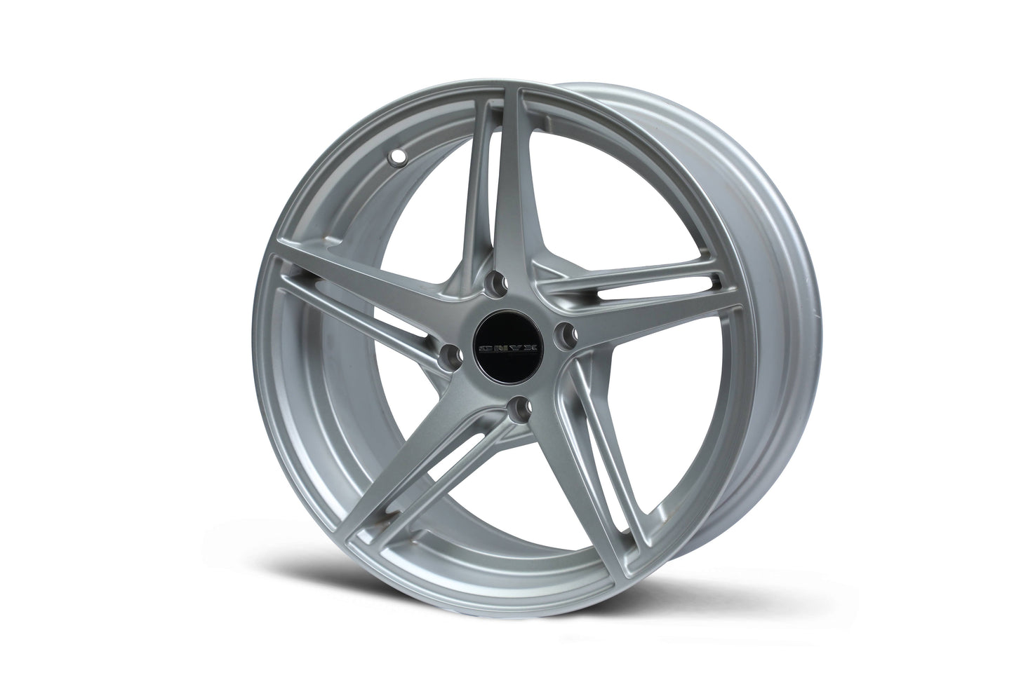 Onyx 15 inch 4 hole White Silver 5 Spoke