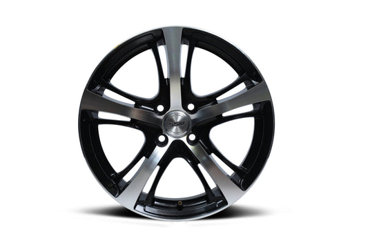 SSW 16 inch 4 Hole Diamond Cut Gloss Black