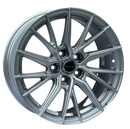 Onyx 07 17 Inch 5 Hole hyper silver
