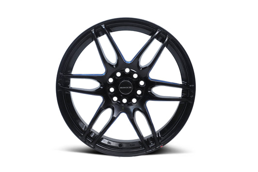 Onyx 17 Inch 114 PCD Blue Accent