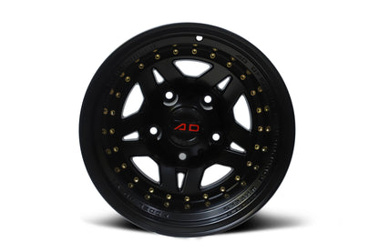 Ad 15 inch 5 hole 139 PCD Geometric Matte Black